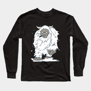 Snow Yeti White Bigfoot Long Sleeve T-Shirt